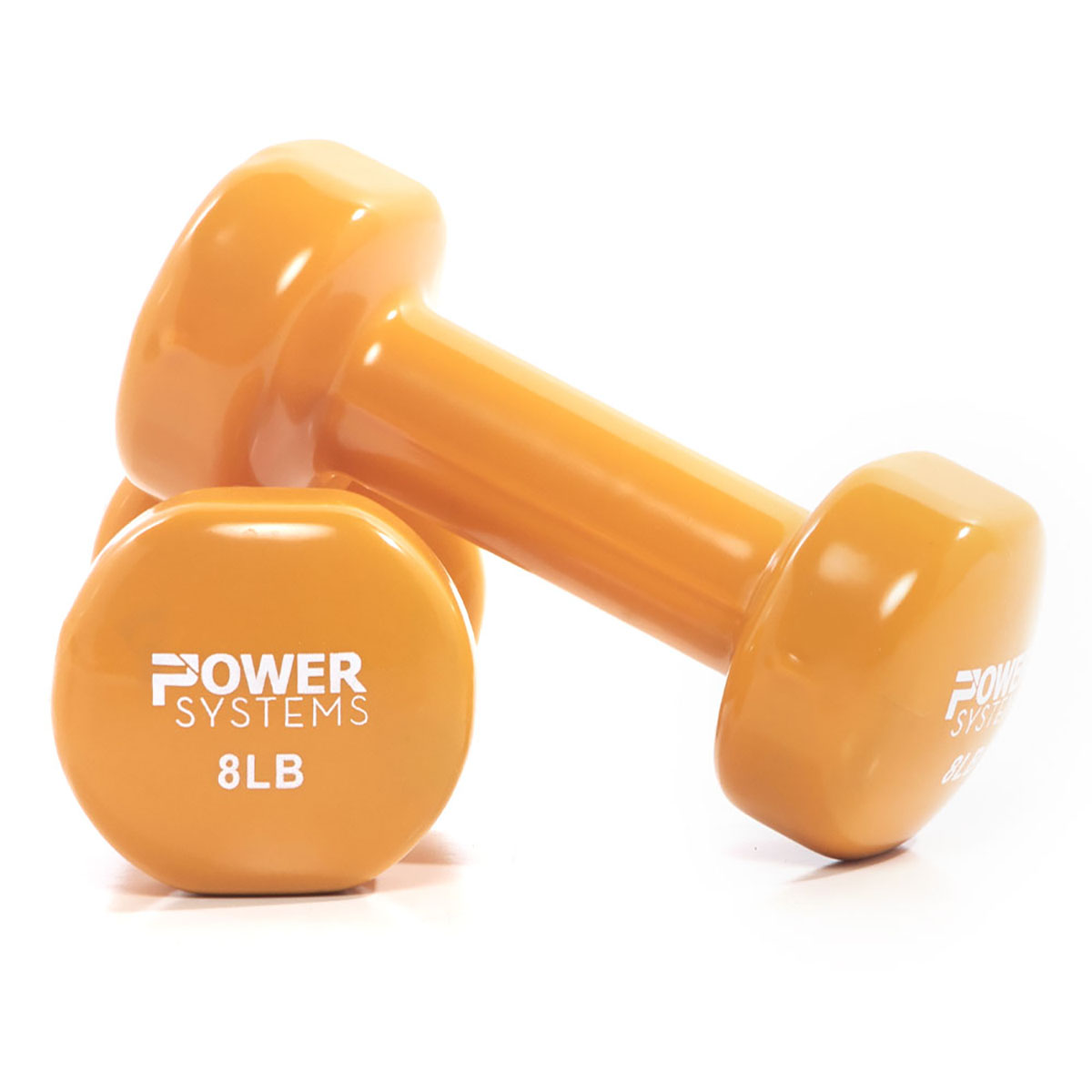 Deluxe Vinyl Coated Dumbbell Orange Pair 8 lb