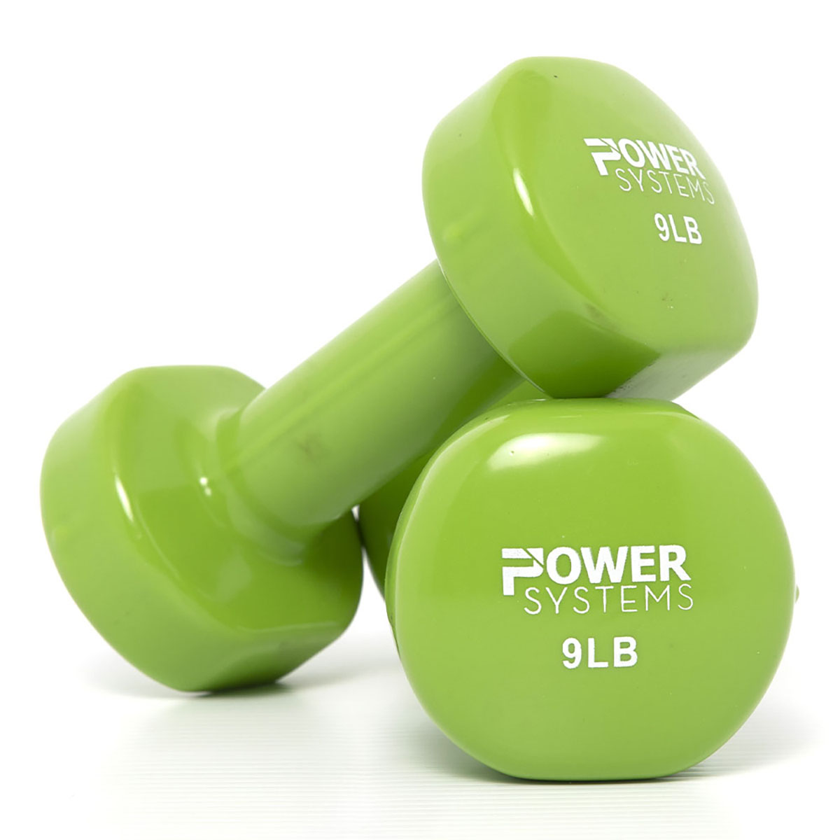 Deluxe Vinyl Coated Dumbbell Lime Pair 9 lb