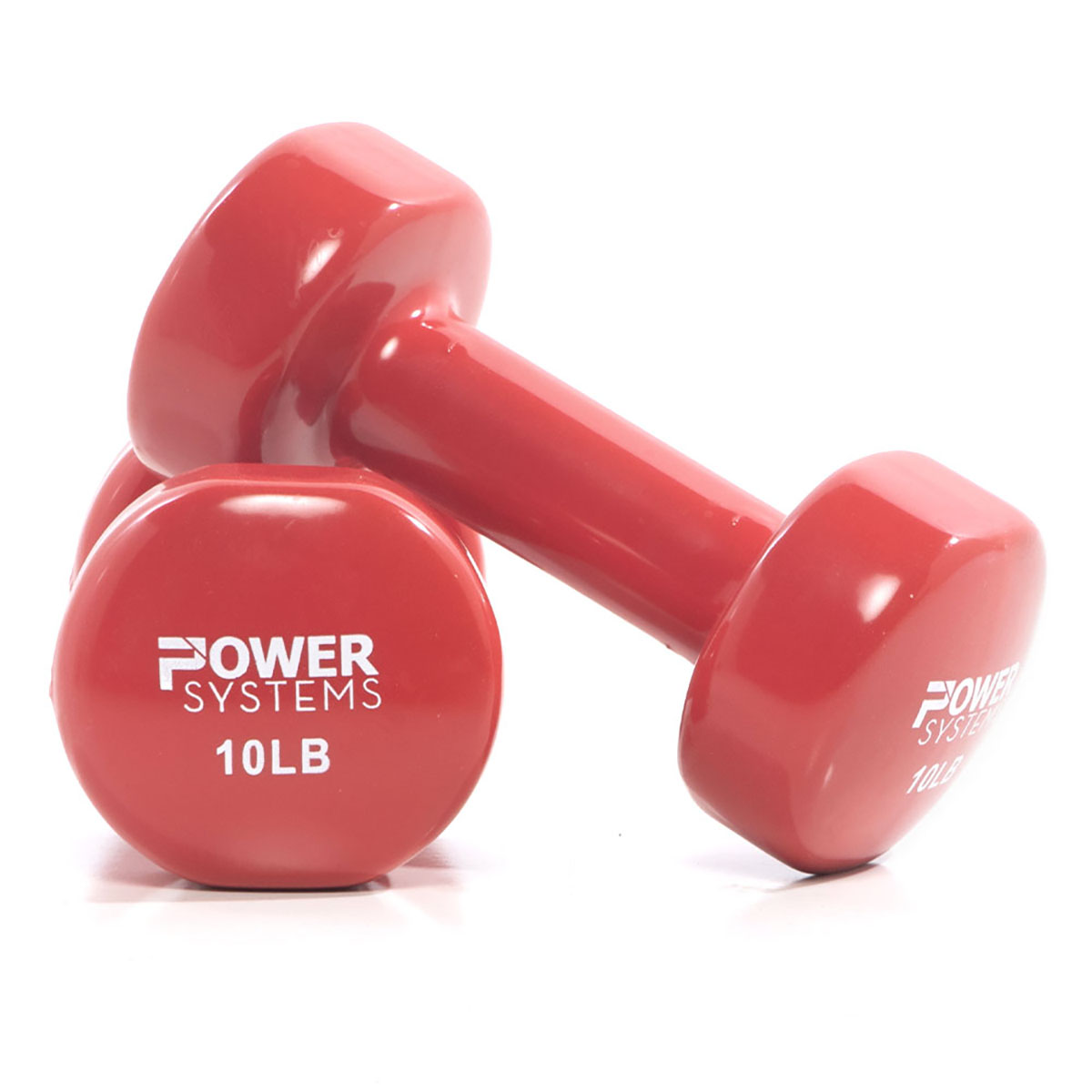Deluxe Vinyl Coated Dumbbell Red Pair 10 lb