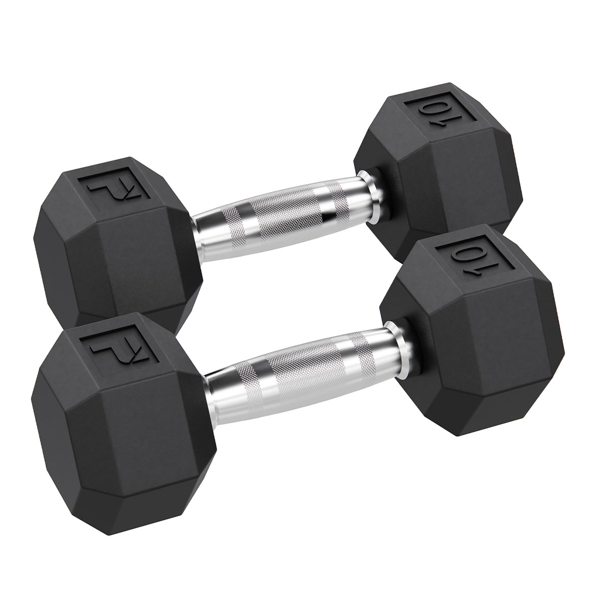 Rubber Hex Dumbbell 10 lb. Pair