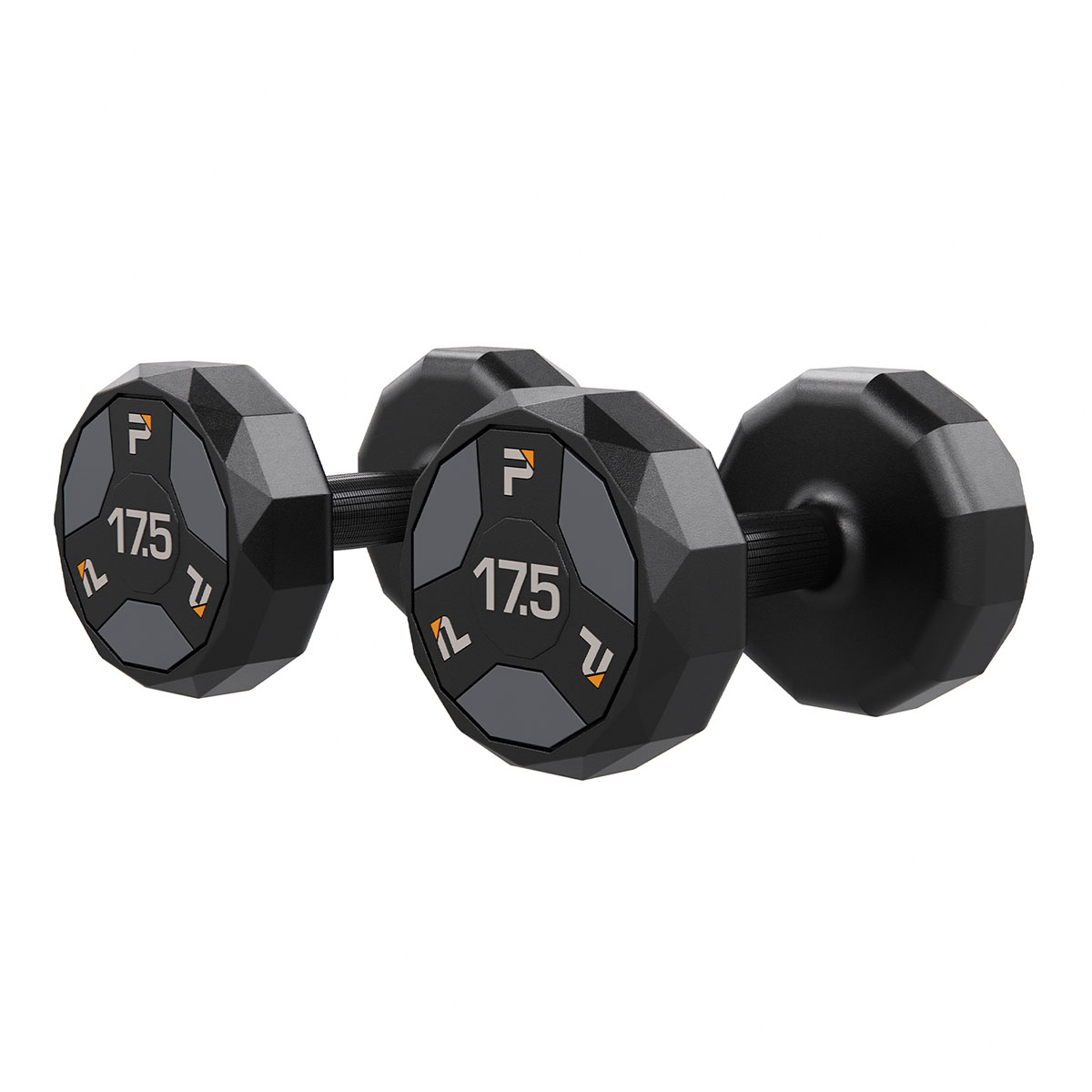 Urethane Cardio Dumbbell Gray 17.5 lb. Pair