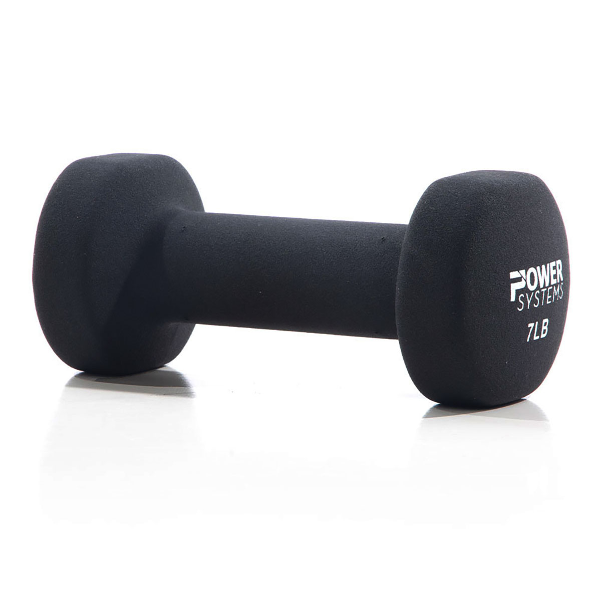 Premium Neoprene Coated Dumbbell Black Pair 7 lb