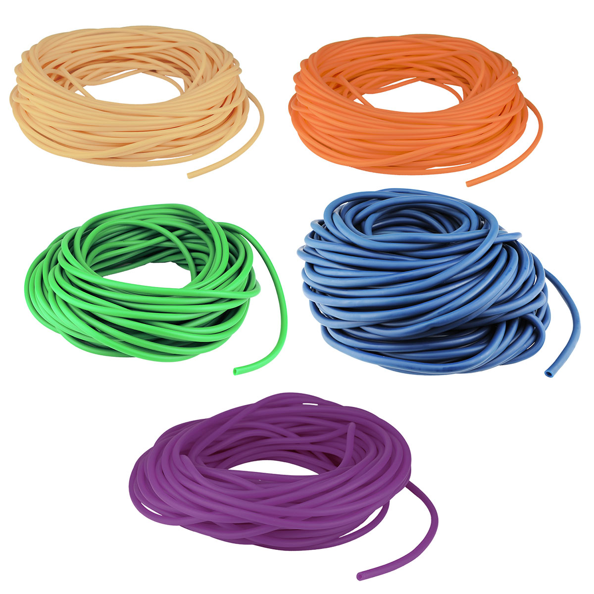 Val-u-Tubing - Low Powder - 100' - 5-piece set (1 each: peach orange lime blueberry plum)