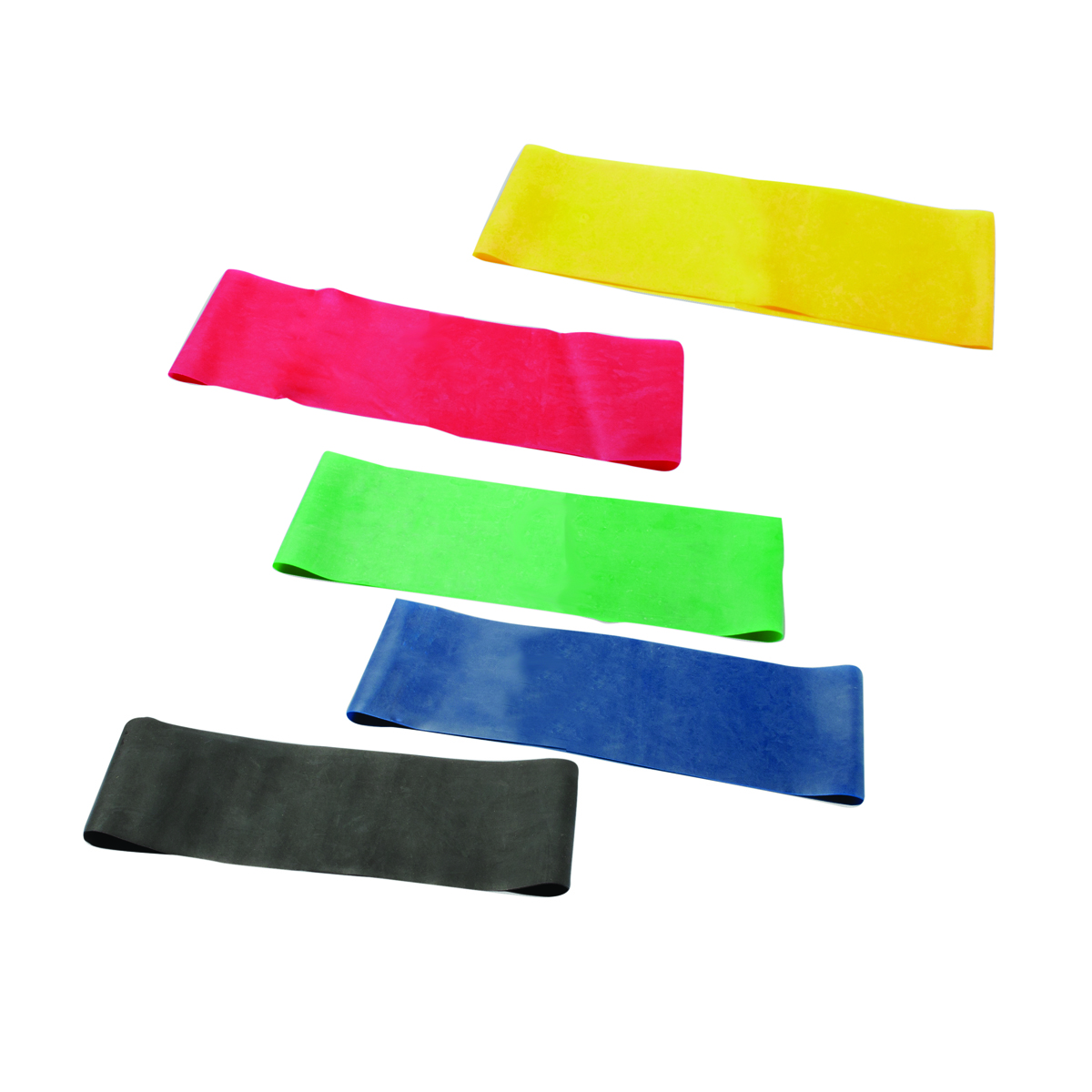 CanDo Band Exercise Loop - 5-piece set (10) (1 each: yellow red green blue black)