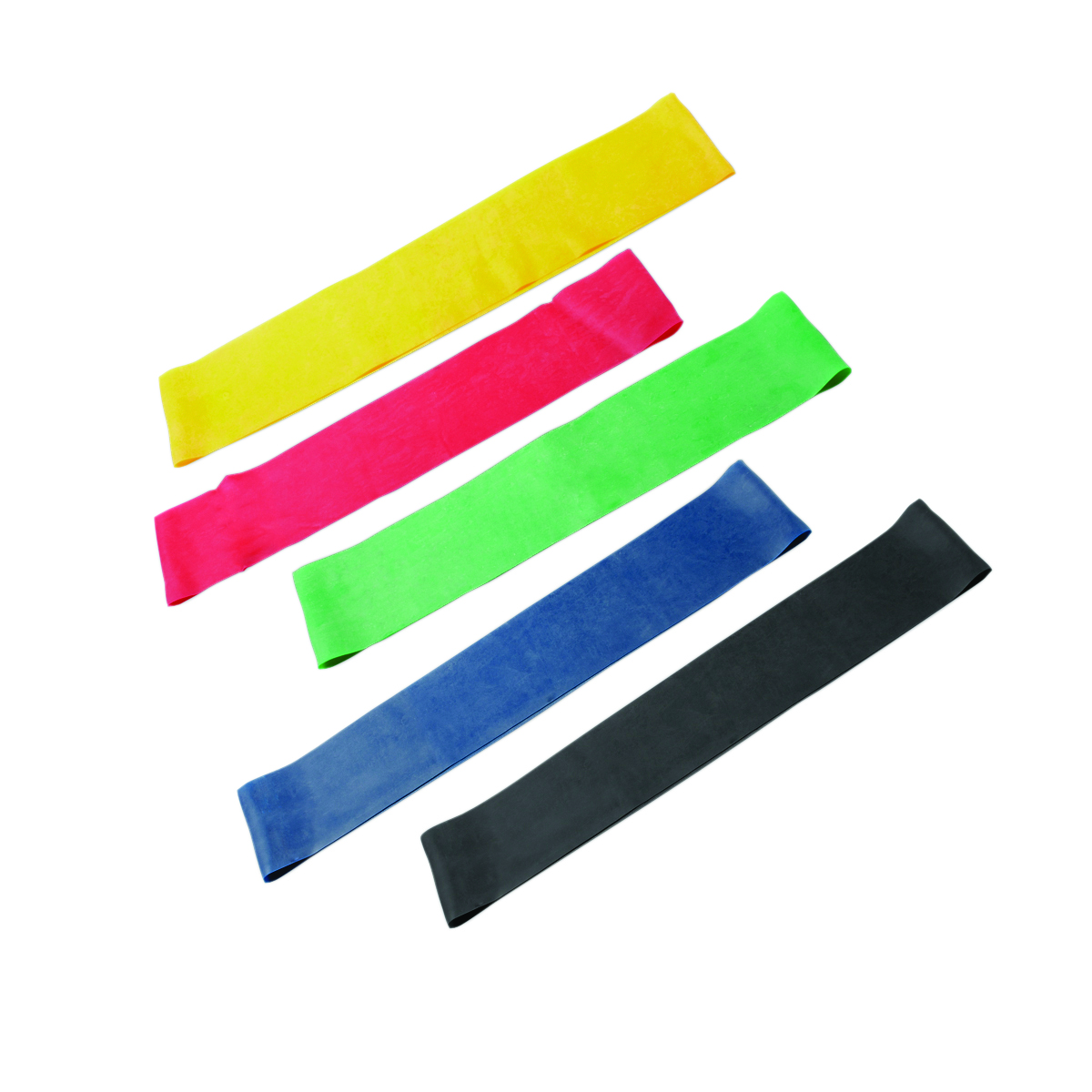 CanDo Band Exercise Loop - 5-piece set (15) (1 each: yellow red green blue black)