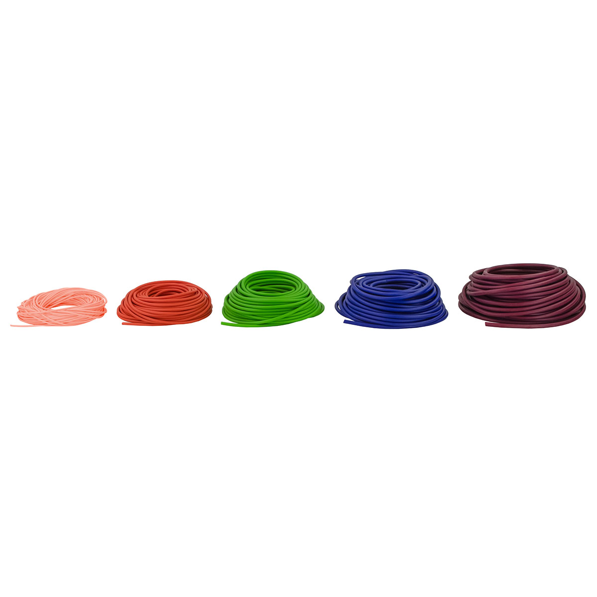 REP Tubing Latex Free Exercise Tubing 100' Set of 5 (Peach through Plum)