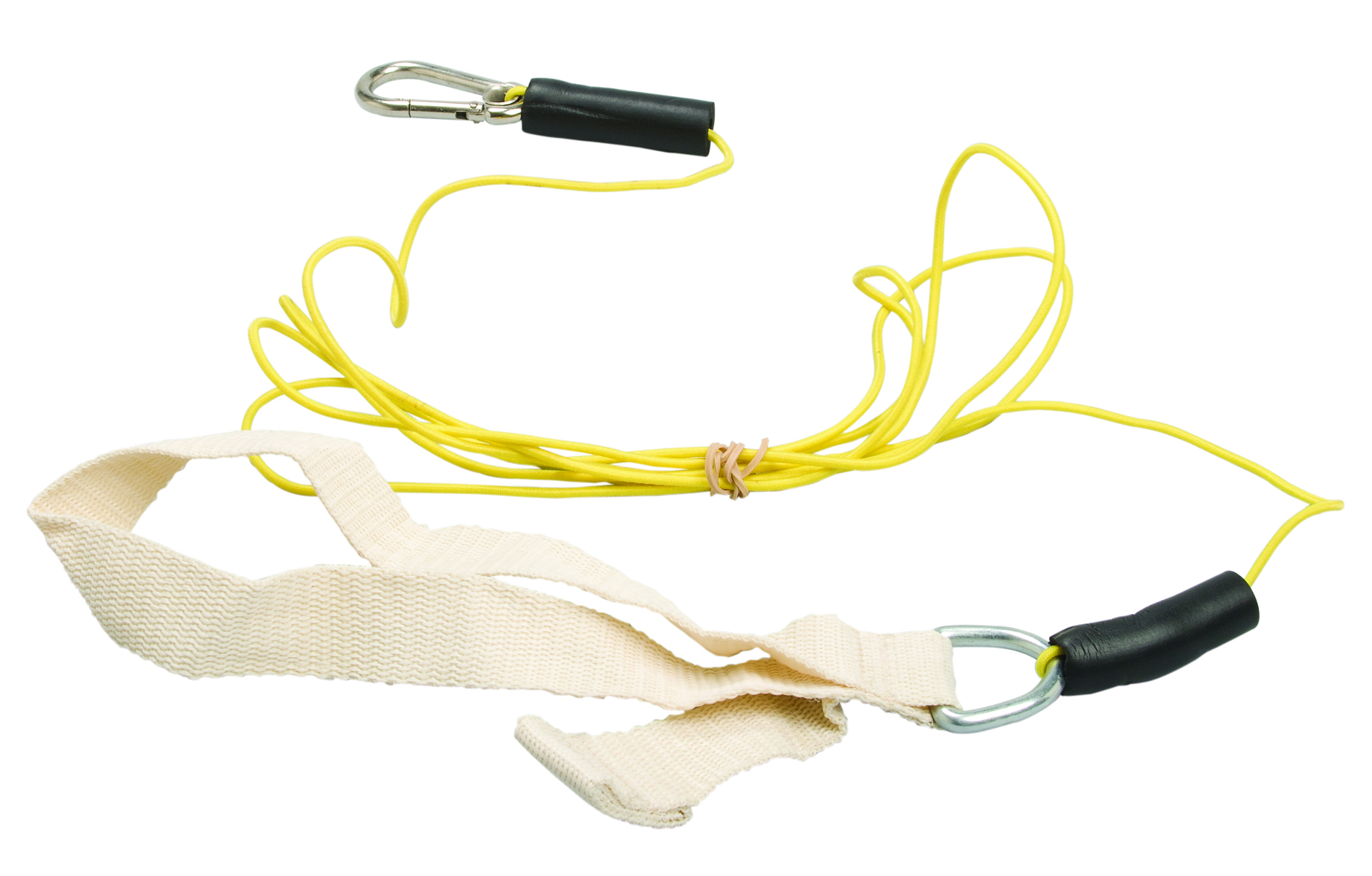 CanDo exercise bungee cord with attachments 4' Tan - xx-light