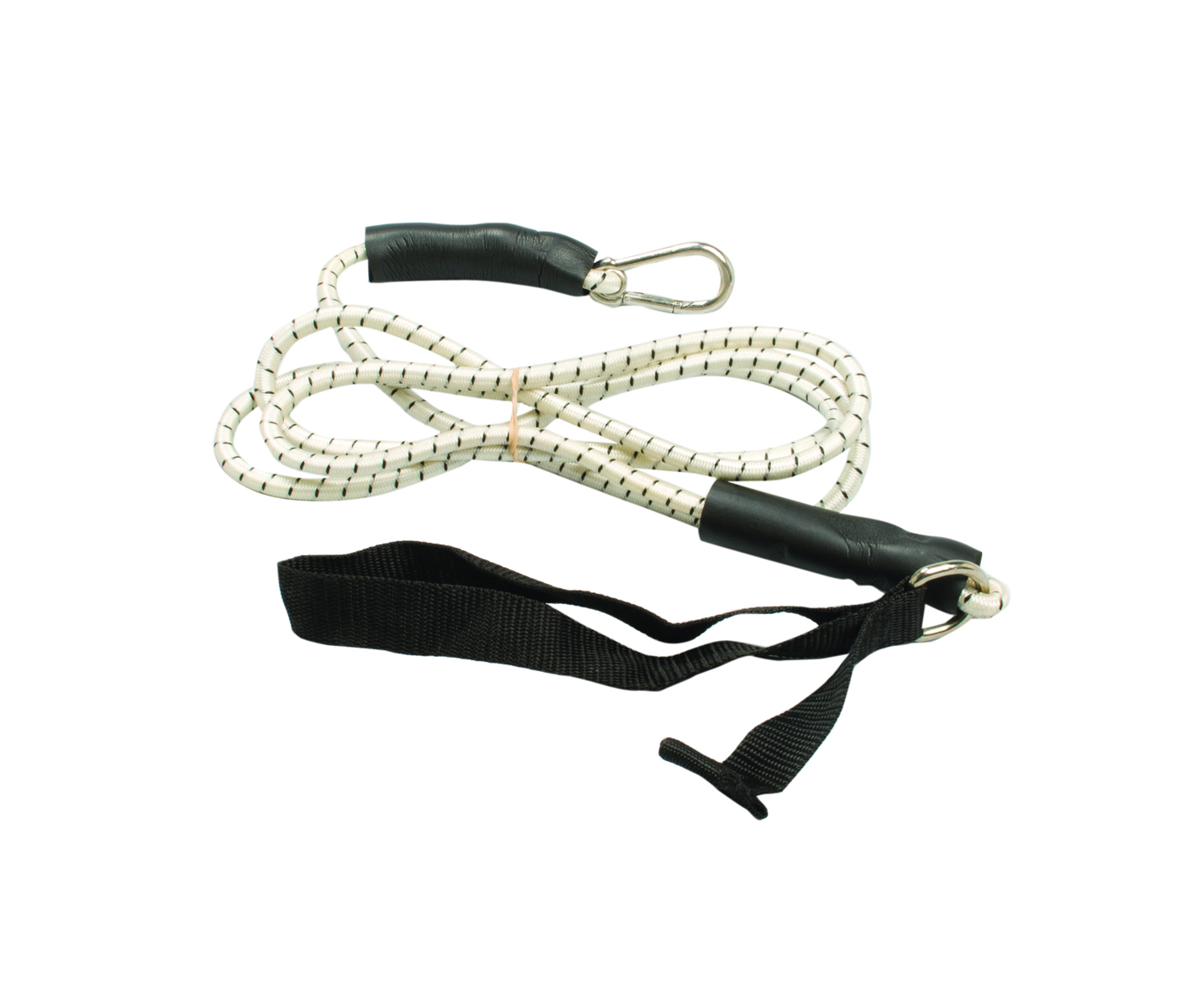 CanDo exercise bungee cord with attachments 7' Black - x-heavy