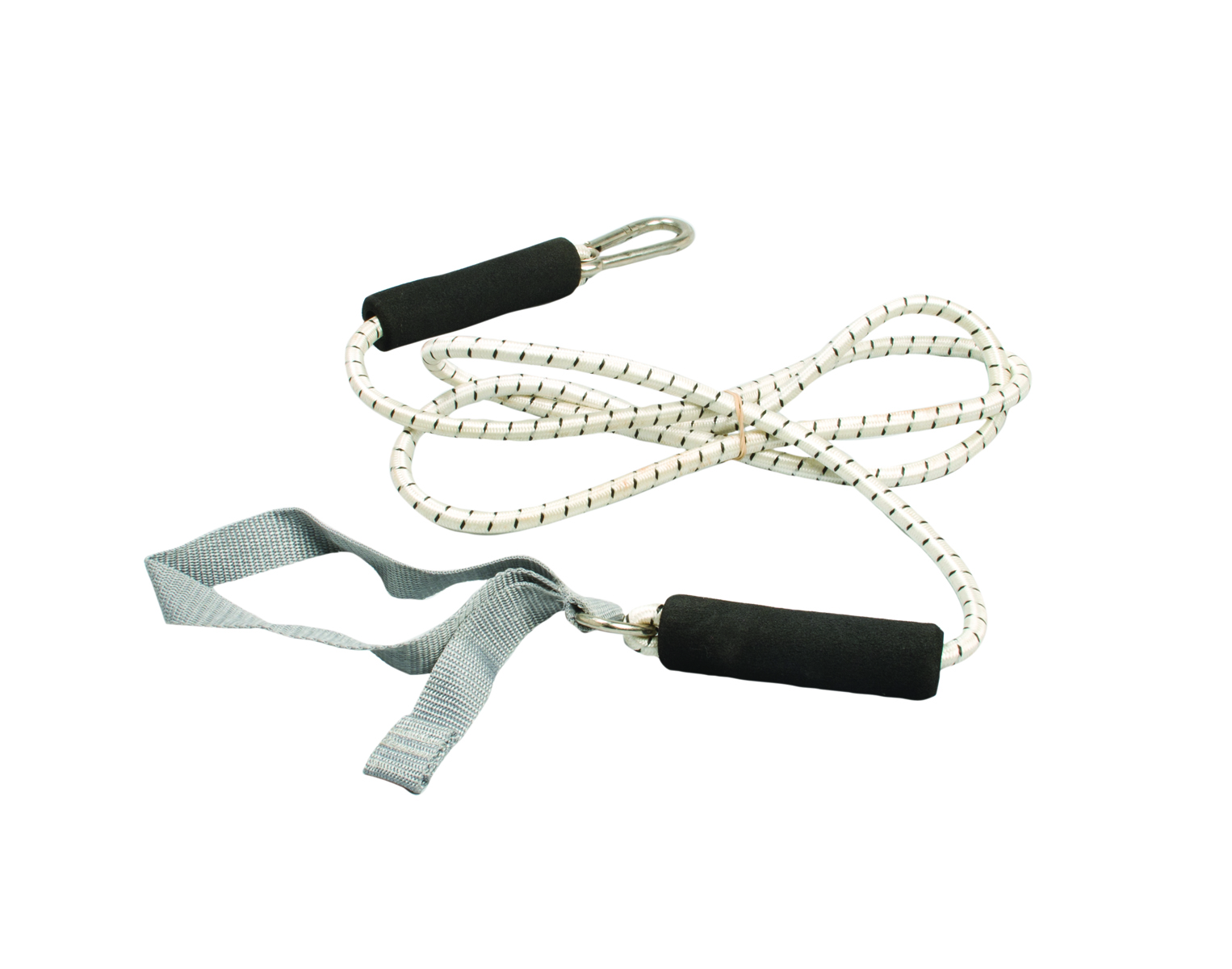 CanDo exercise bungee cord with attachments 7' Silver - xx-heavy