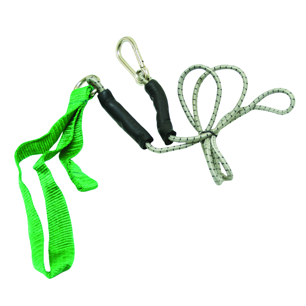CanDo exercise bungee cord with attachments 4' Green - medium