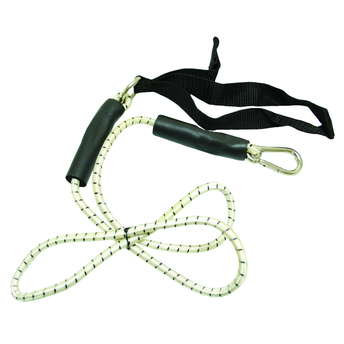 CanDo exercise bungee cord with attachments 4' Black - x-heavy