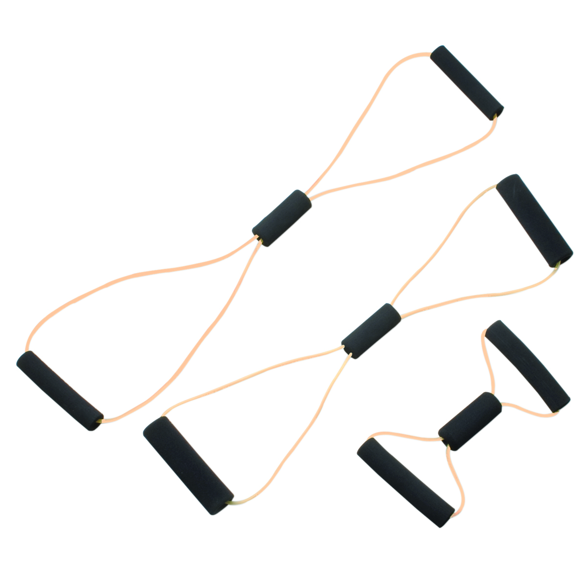 CanDo Tubing BowTie Exerciser - 3-piece set (14 22 30) tan