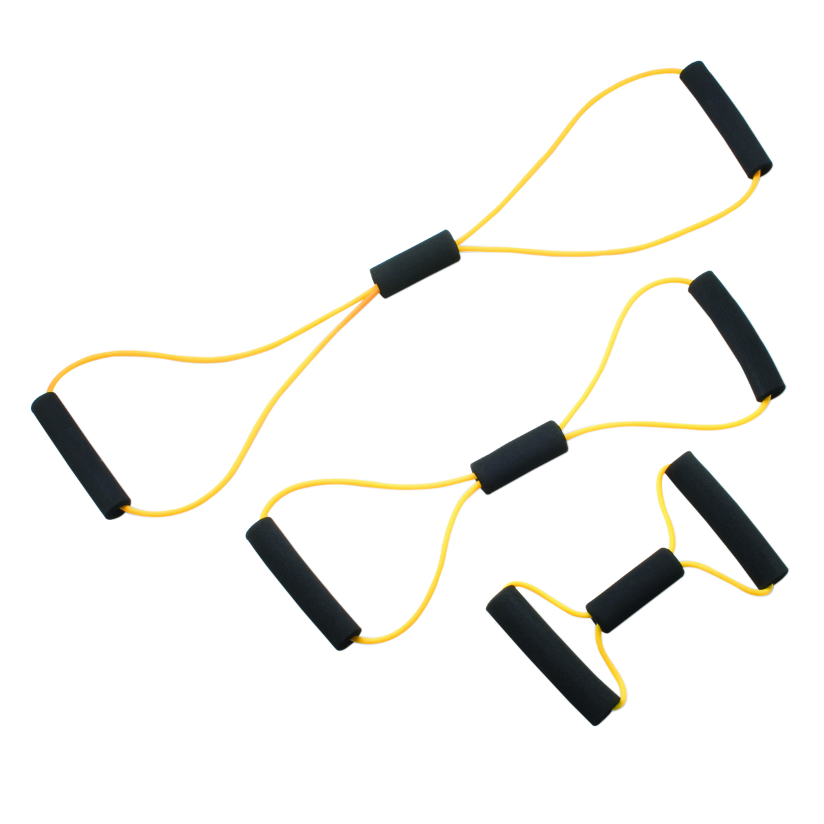 CanDo Tubing BowTie Exerciser - 3-piece set (14 22 30) yellow