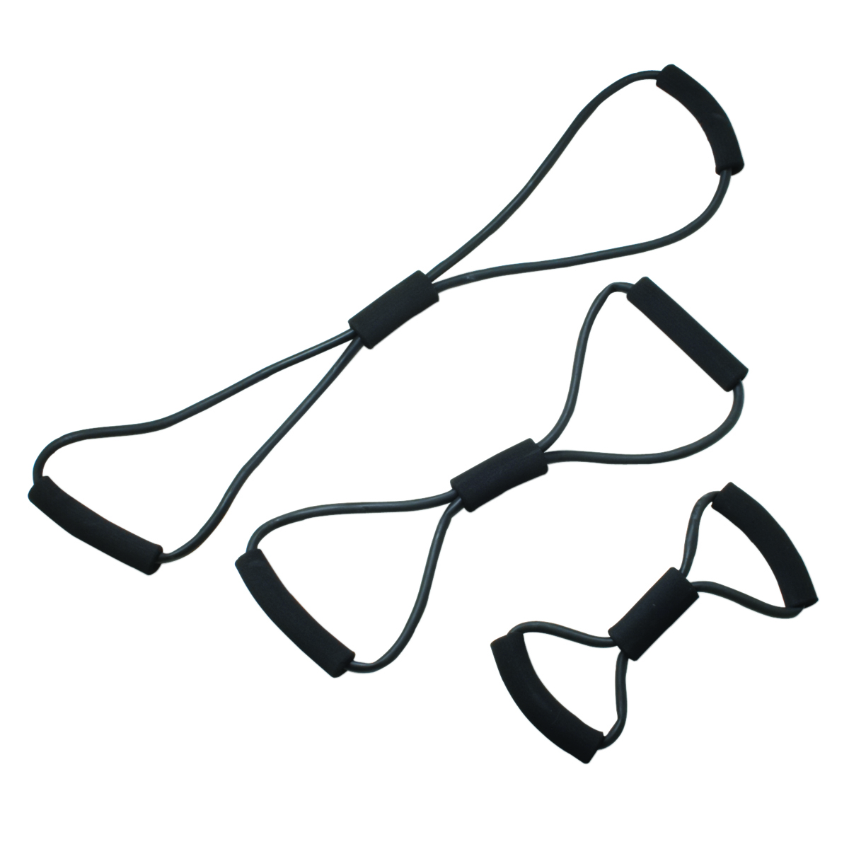 CanDo Tubing BowTie Exerciser - 3-piece set (14 22 30) black