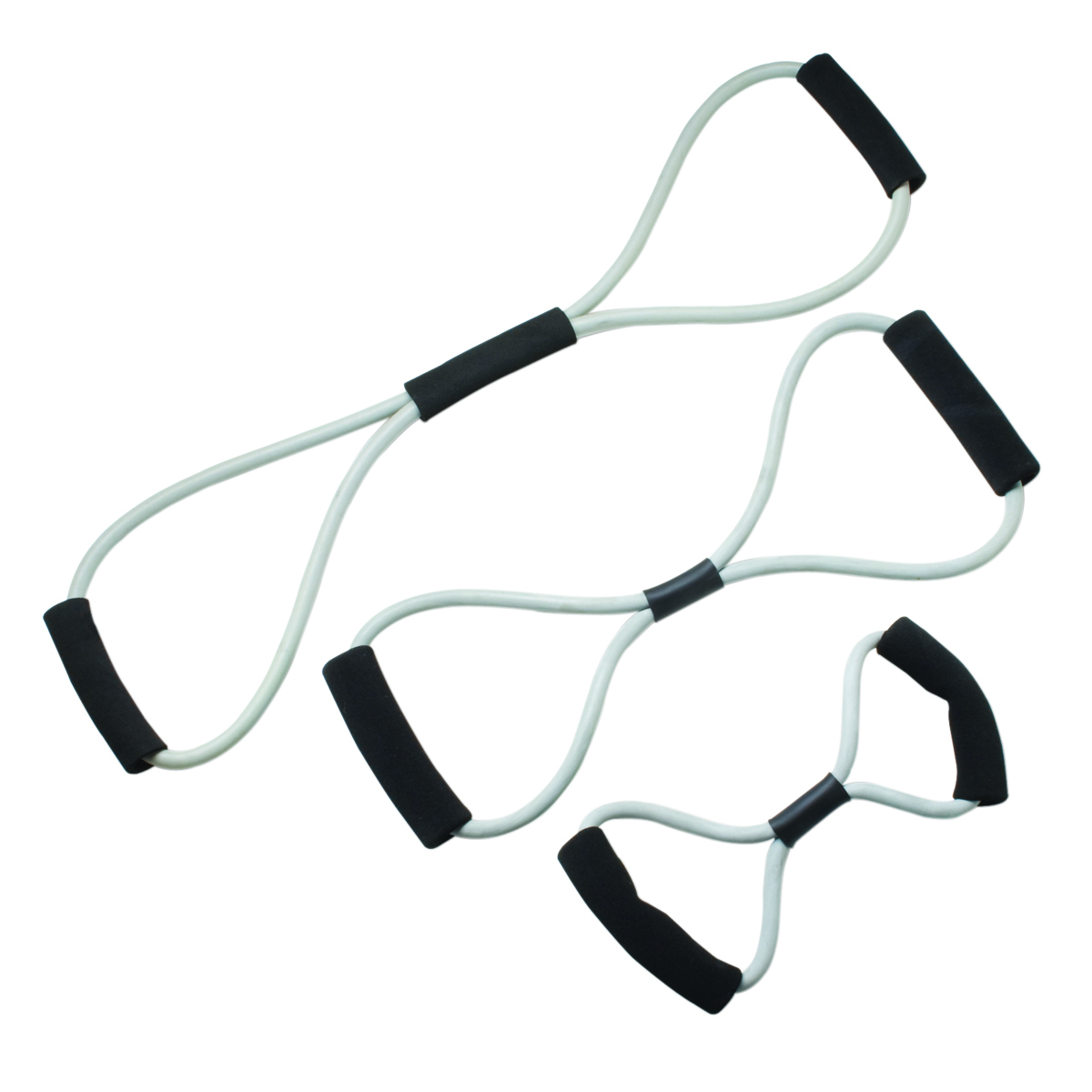 CanDo Tubing BowTie Exerciser - 3-piece set (14 22 30) silver