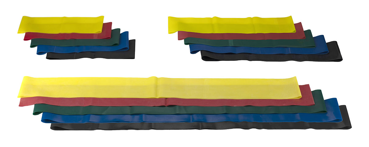 CanDo Band Exercise Loop - 3 piece set (101530) (1 per set: yellow red green blue black)