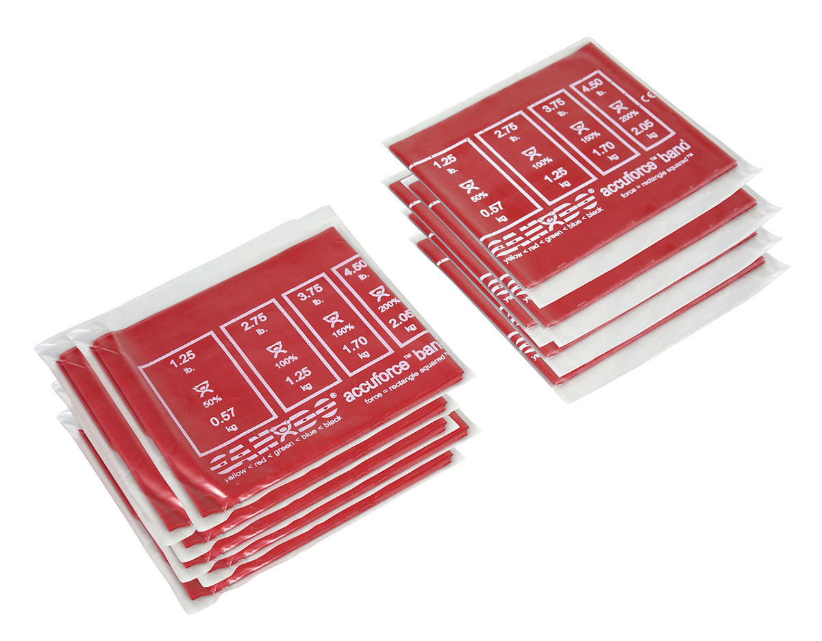 CanDo AccuForce Exercise Band - box of 40 4-foot lengths - Red - light