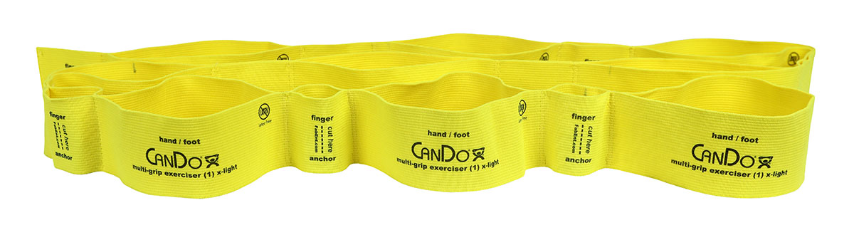 CanDo Multi-Grip Exerciser 6 Foot Exerciser X-Light Yellow Case of 24
