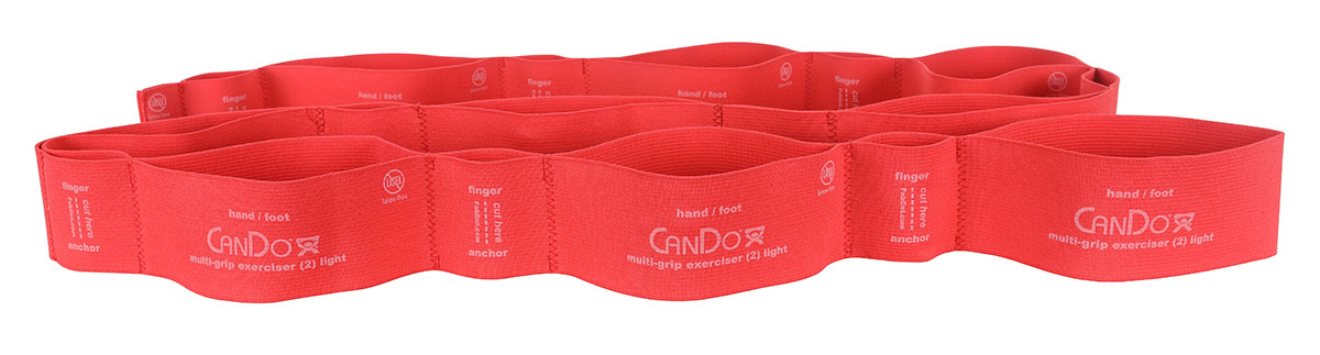 CanDo Multi-Grip Exerciser 6 Foot Exerciser Light Red Case of 24