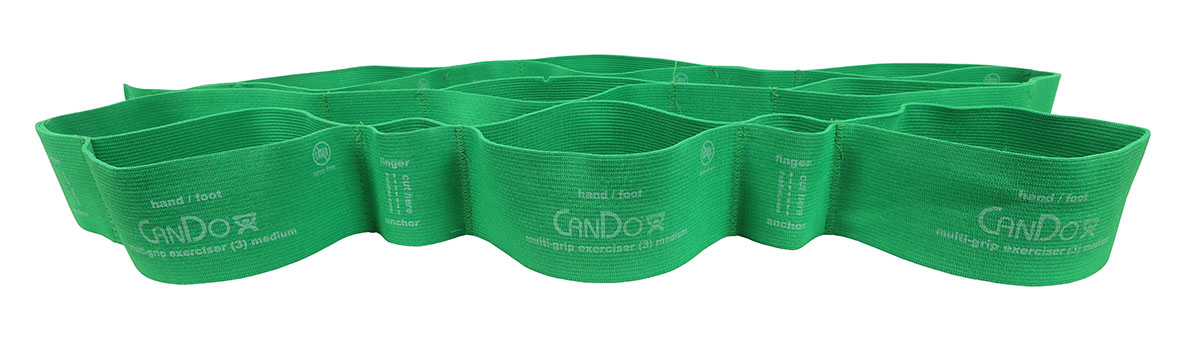 CanDo Multi-Grip Exerciser 6 Foot Exerciser Medium Green