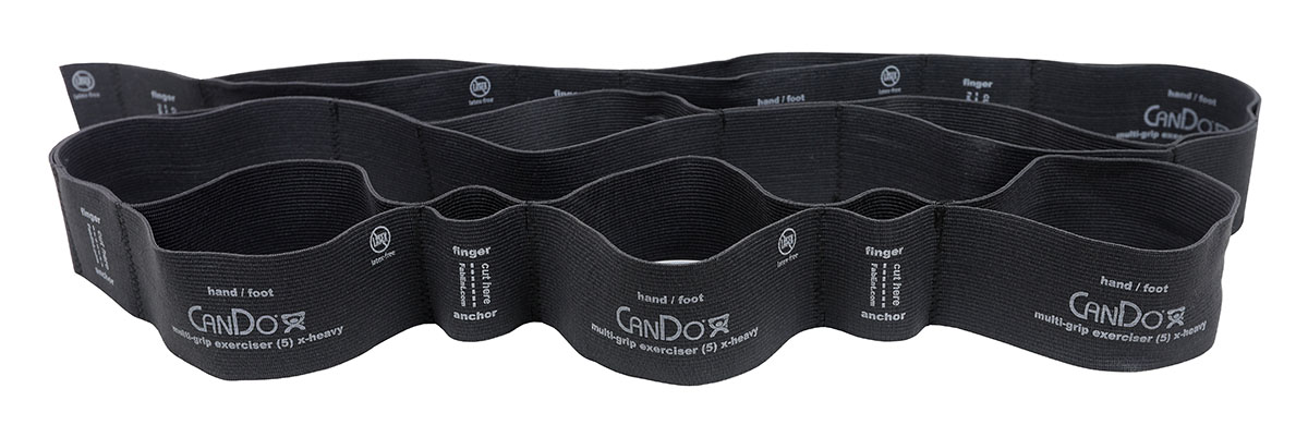CanDo Multi-Grip Exerciser 6 Foot Exerciser X-Heavy Black Case of 24