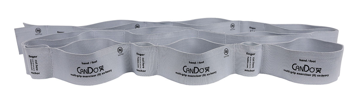 CanDo Multi-Grip Exerciser 6 Foot Exerciser XX-Heavy Silver Case of 24