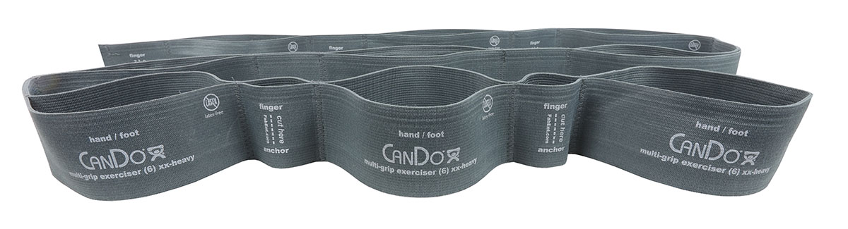 CanDo Multi-Grip Exerciser 6 Foot Exerciser XX-Heavy Silver