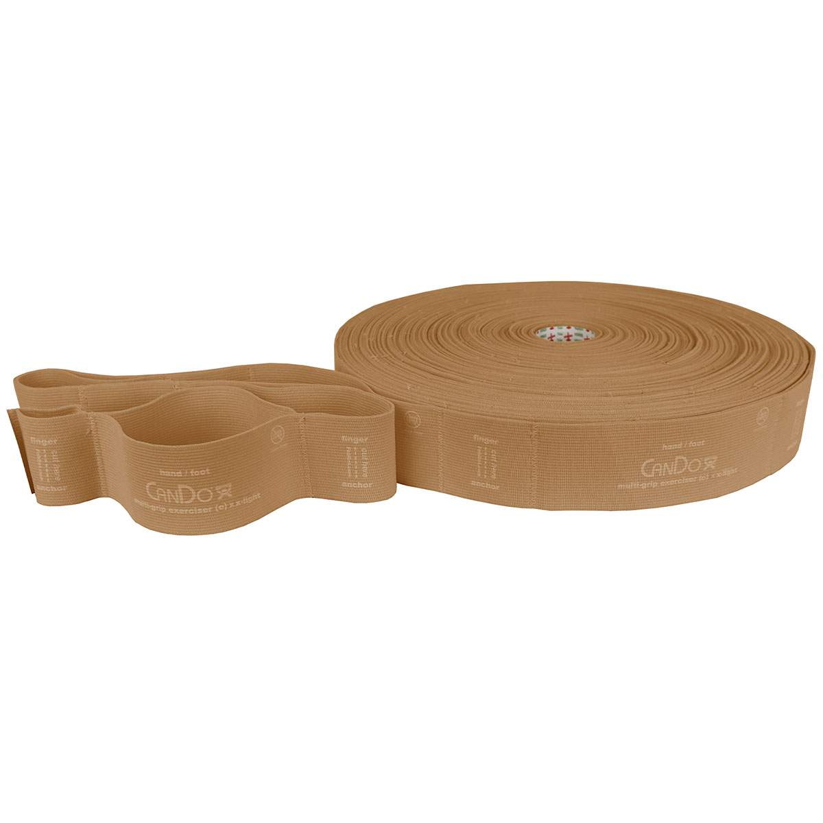 CanDo Multi-Grip Exerciser 30 Yard Roll XX-Light Tan