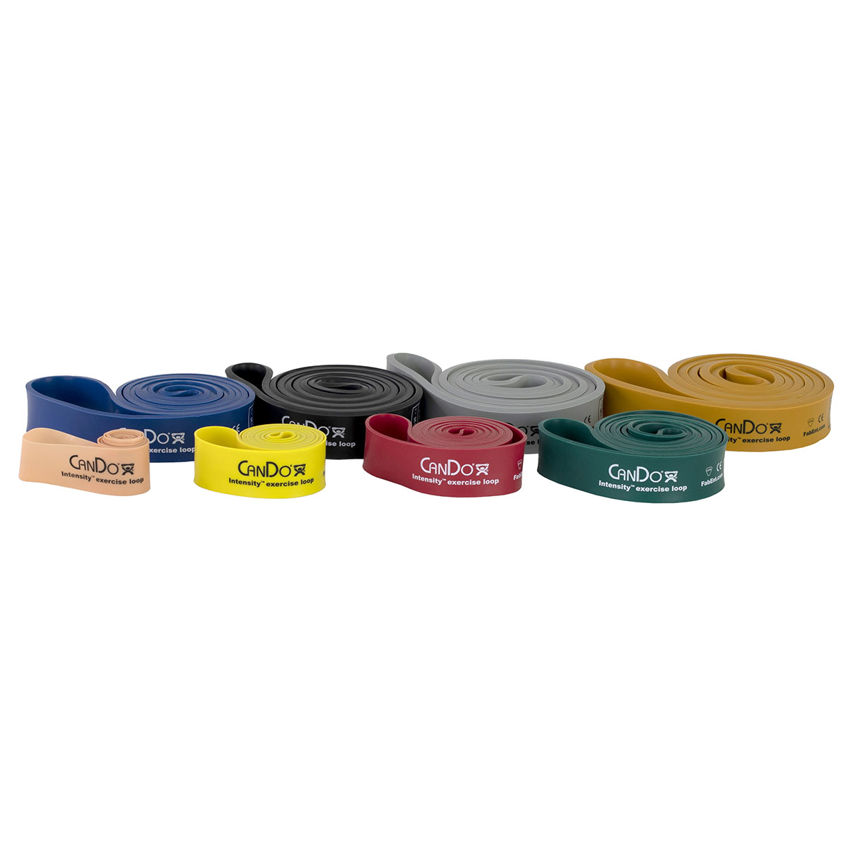 CanDo Intensity Loop Set of 8: Tan (XX-Light) through Gold (XXX-Heavy)