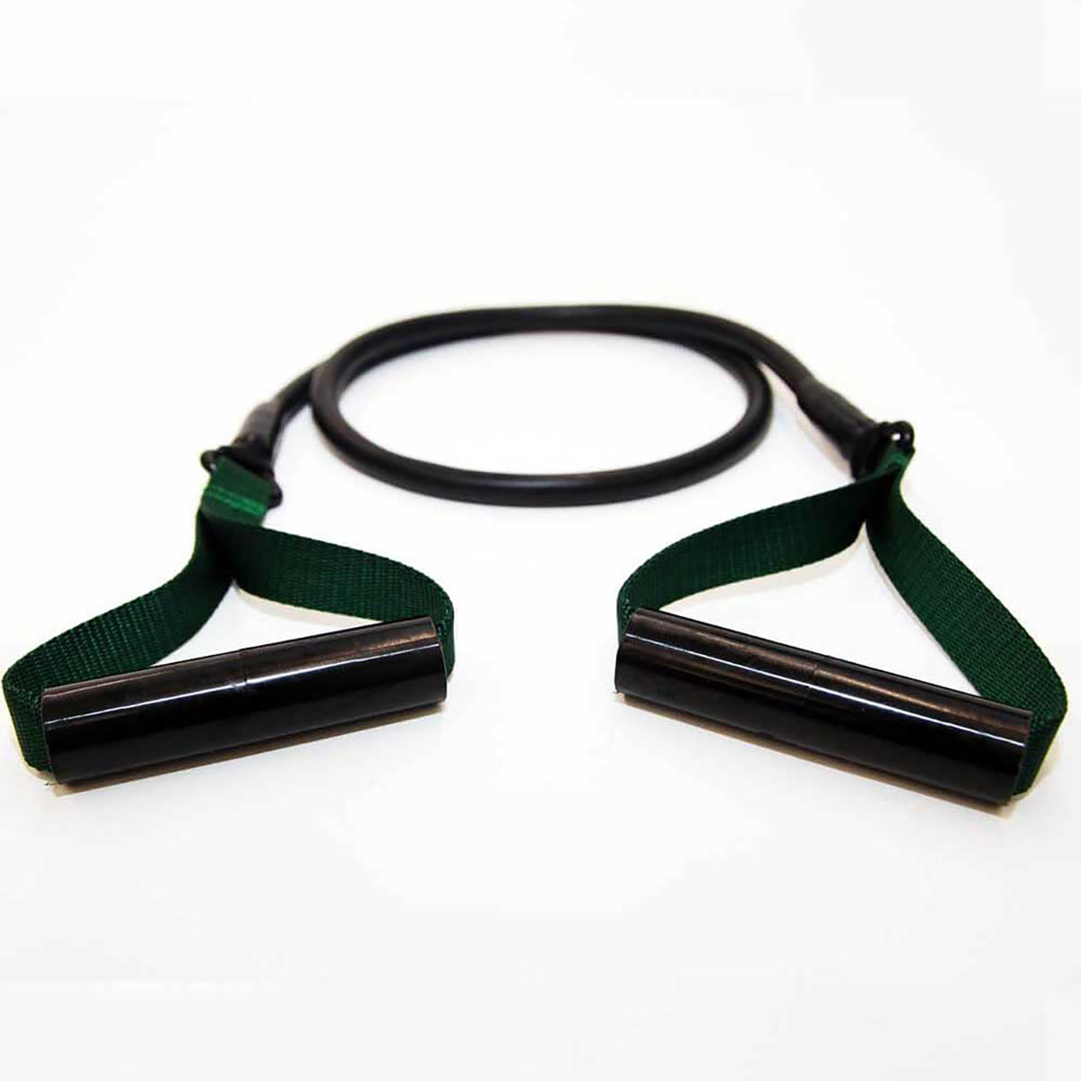 StrechCordz Basic Exerciser with Handles 4-foot resistance tube Green (Medium-Heavy  Resistance 8-24 lbs)