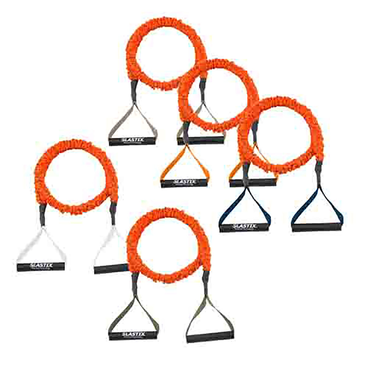 Stroops Slastix Toner with Plastic Handle Orange Set of 5 (Very Light through Very Heavy)
