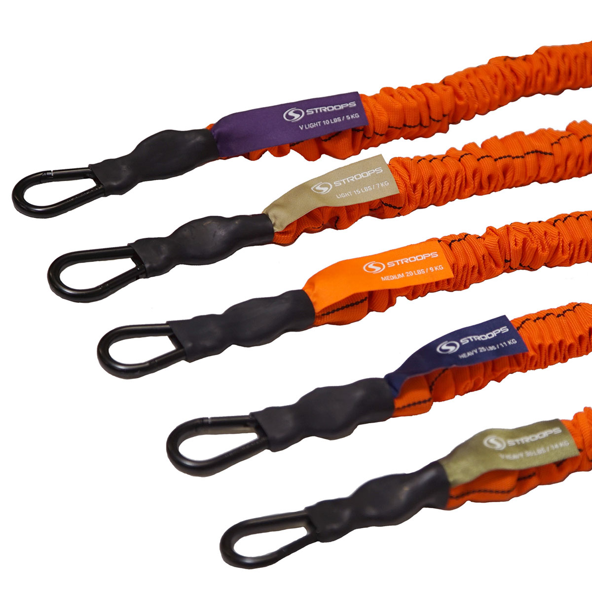 Stroops Slastix Resistance Band with Clips Orange 36 Very Light (10 lbs.)