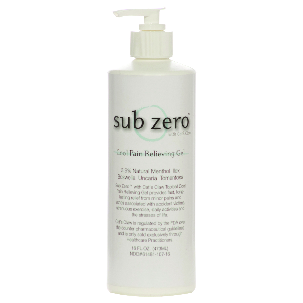 Sub Zero Gel - 16 oz pump bottle