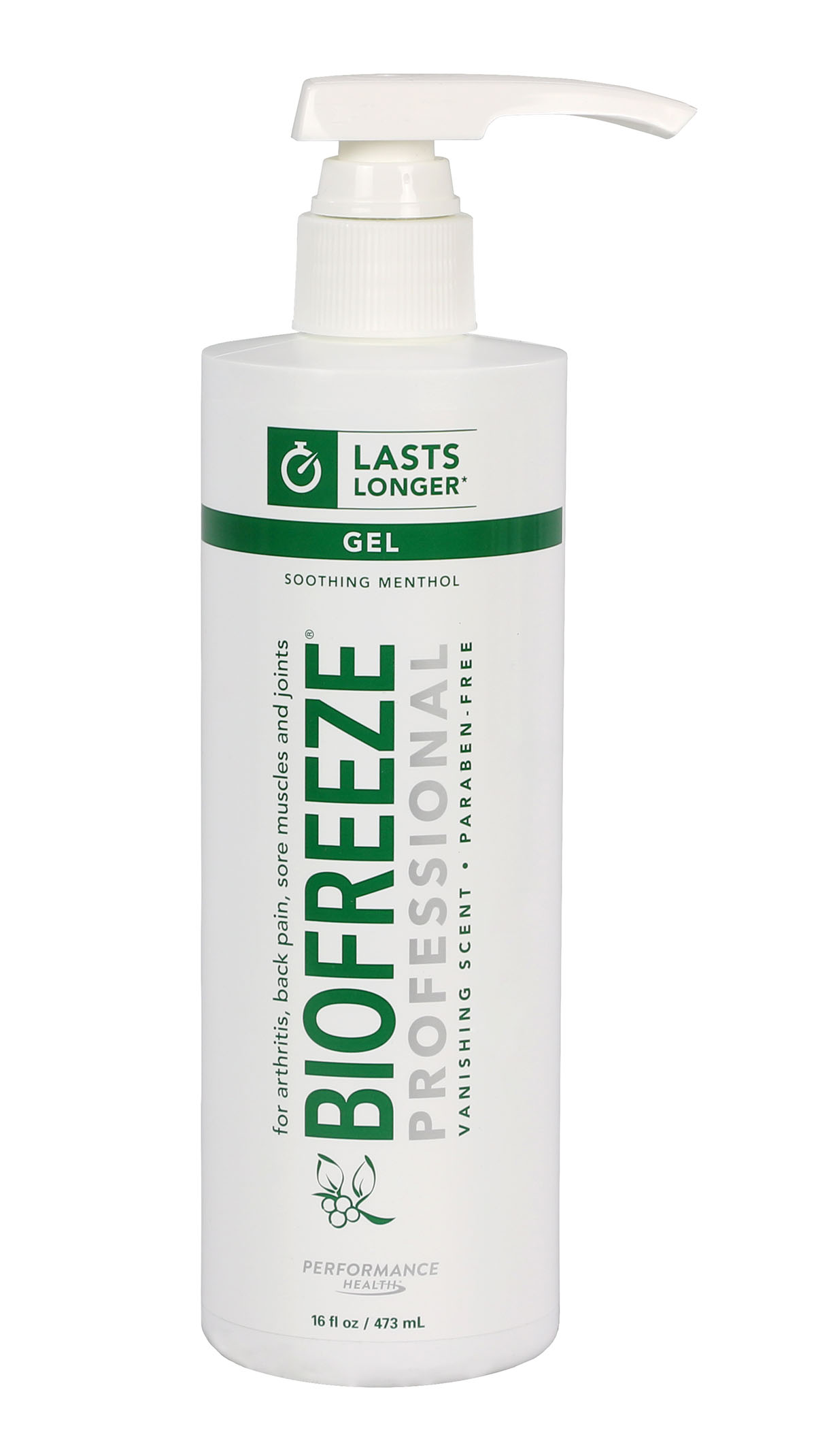 Biofreeze Professional Green Gel 16 oz pump case of 24