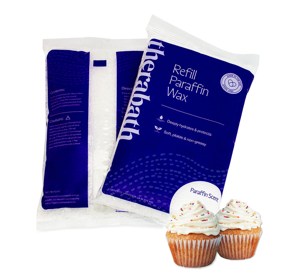 Therabath Refill Paraffin Wax 6 x 1-lb Bags of Beads Vanilla Cupcake