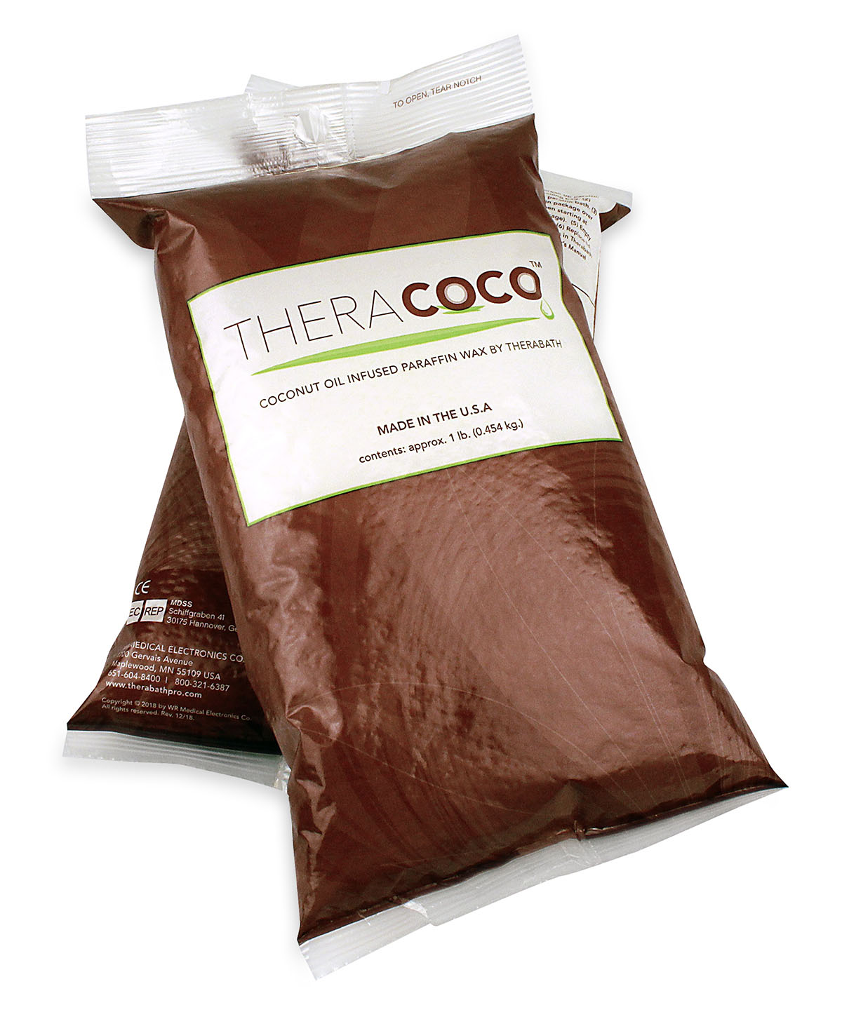 Therabath TheraCOCO Refill Paraffin Wax 6 x 1-lb Bag Free & Clear (Unscented)