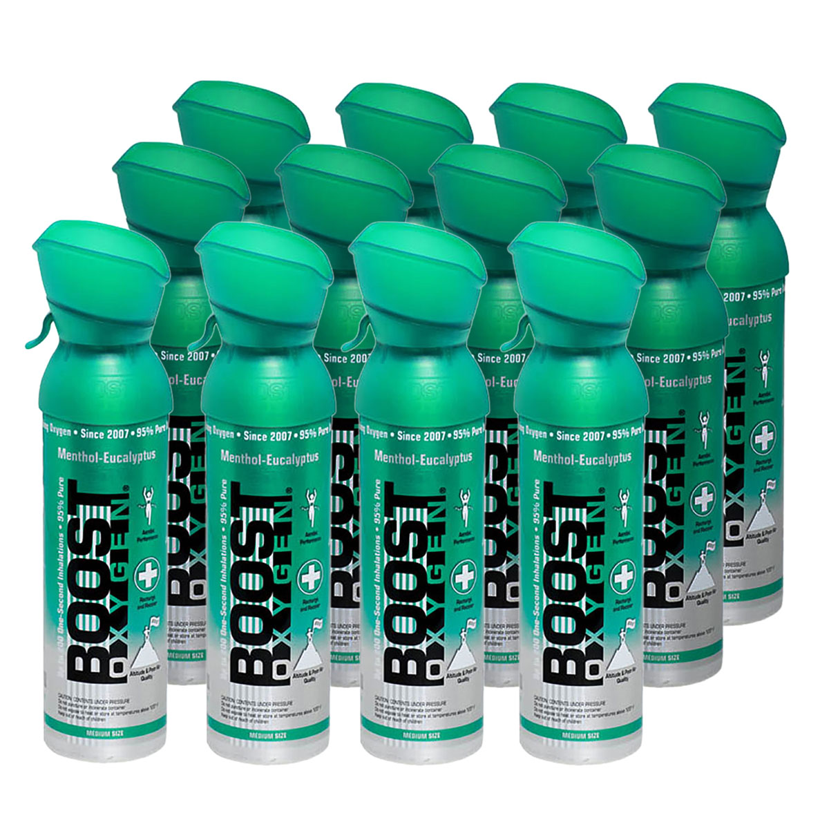 Boost Oxygen  Menthol-Eucalyptus Medium (5-Liter) Case of 12