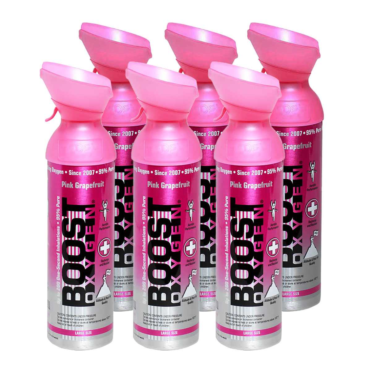 Boost Oxygen  Pink Grapefruit Large (10-Liter) Case of 6