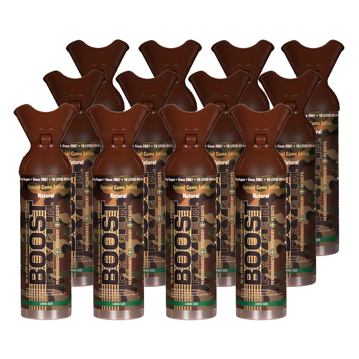 Boost Oxygen Natural Camo Large (10-Liter) Case of 12