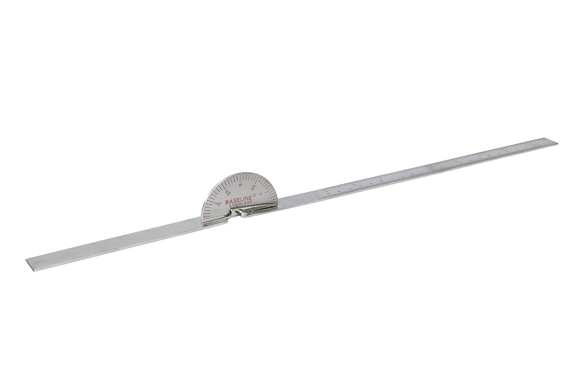 Baseline Metal Goniometer - 180 Degree Range - 18 inch Legs