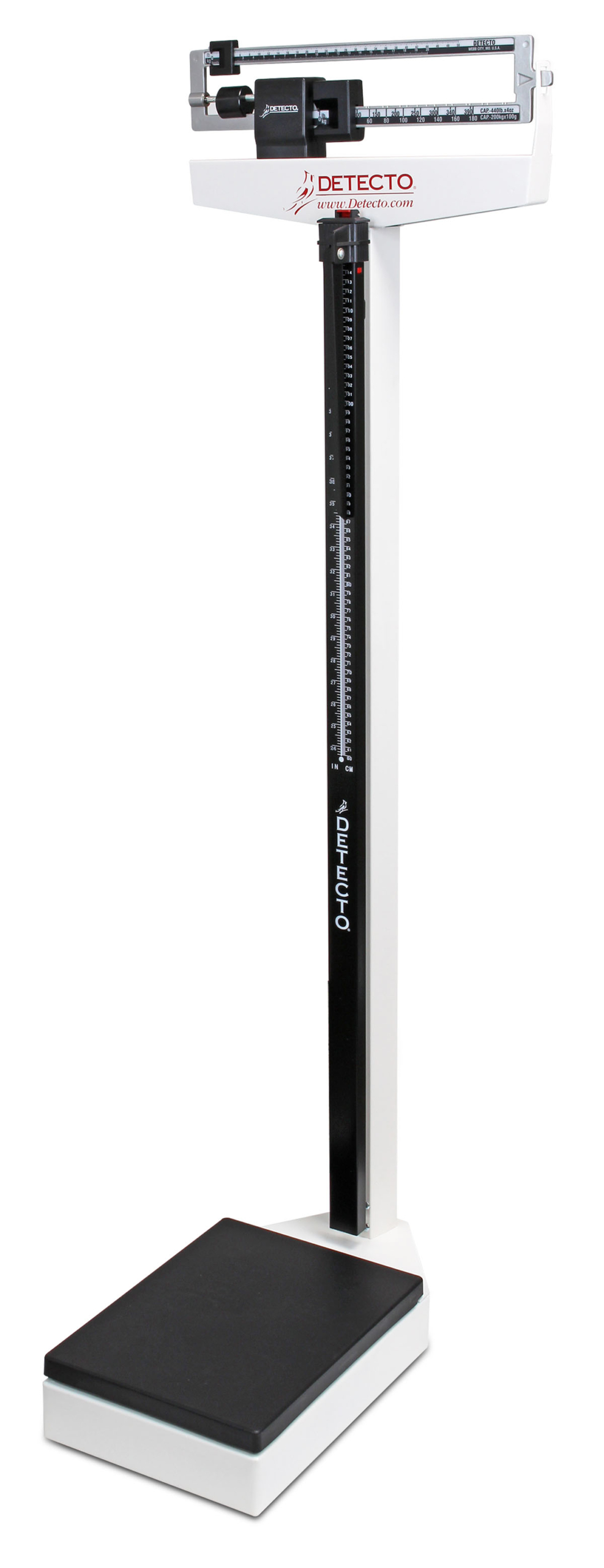 Detecto Eye-Level Scale 339 Physician's Scale with Height Rod 440 lb / 200 kg
