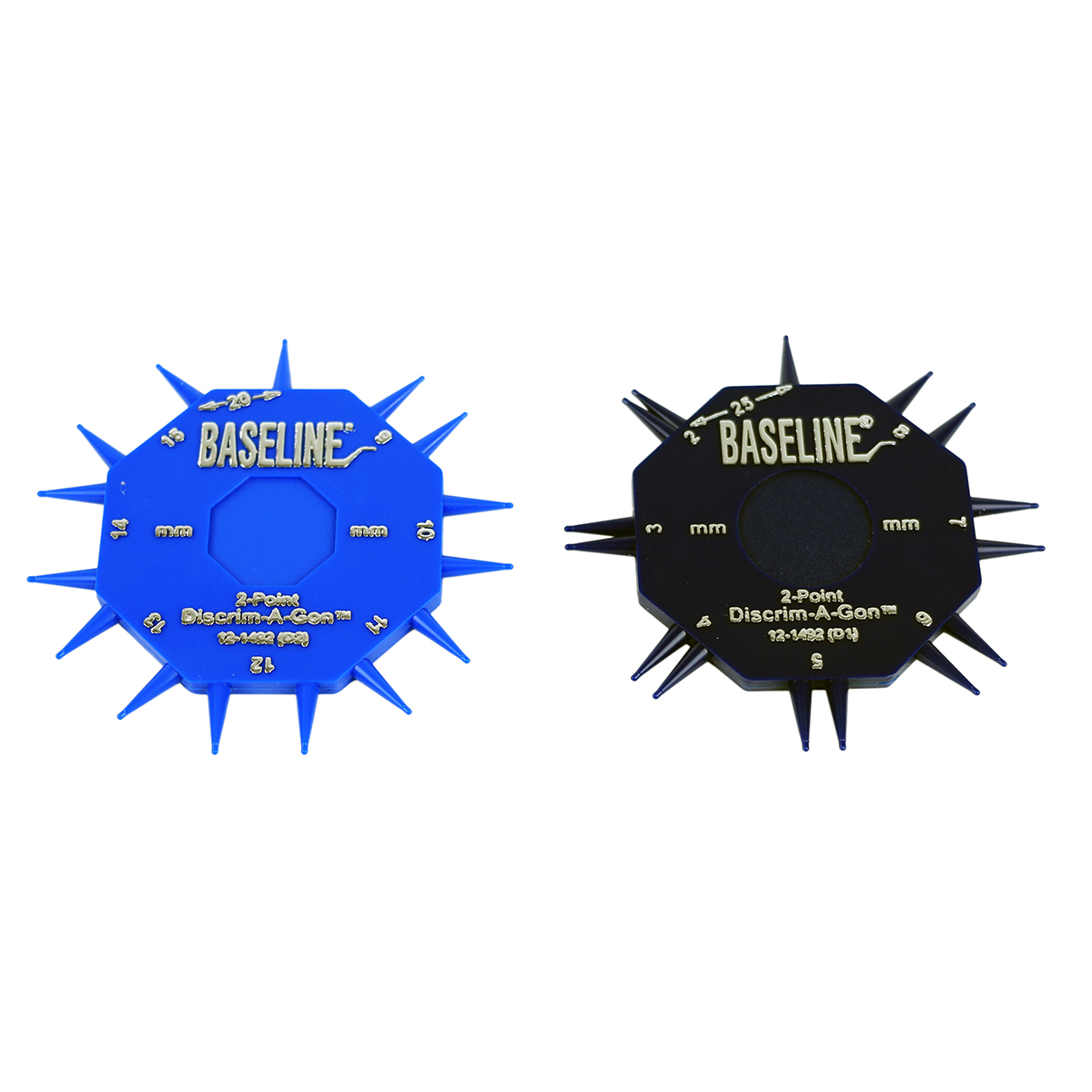 Baseline 2-point Discrim-A-Gon 2 Disk Set Plastic Tips Pack of 25
