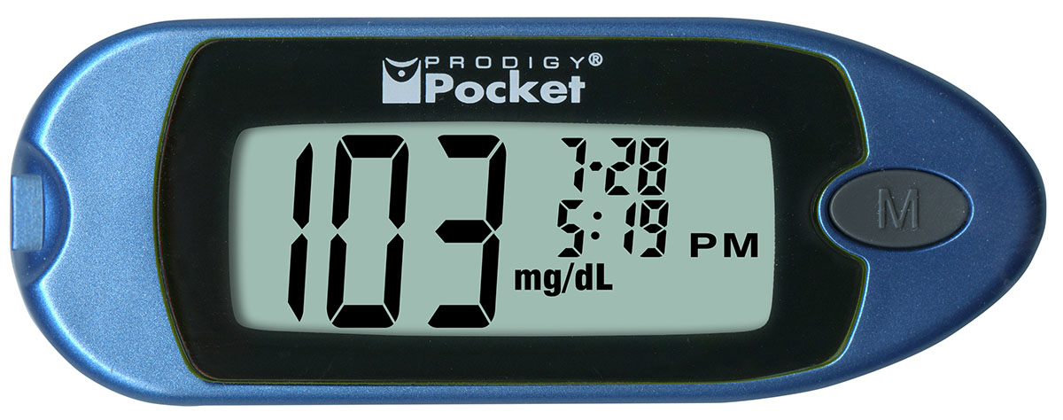 Prodigy Pocket Blood Glucose Monitoring System Blue