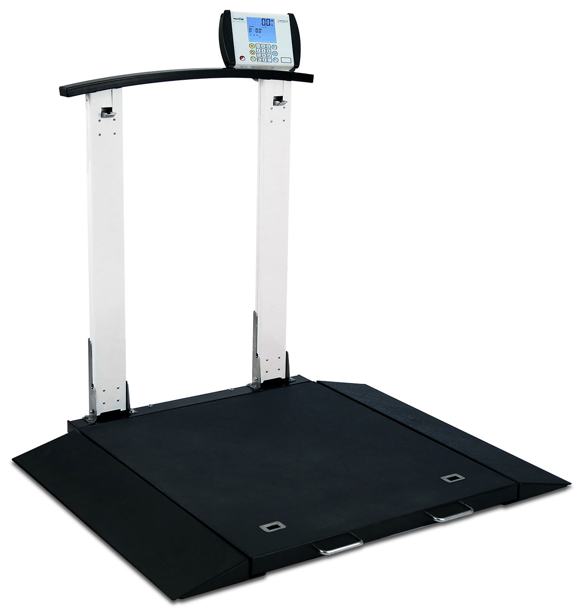 Detecto 6560 Wheelchair Scale Portable Folding Column 1000 lb x .2 lb / 450 kg x .1 kg AC Adapter
