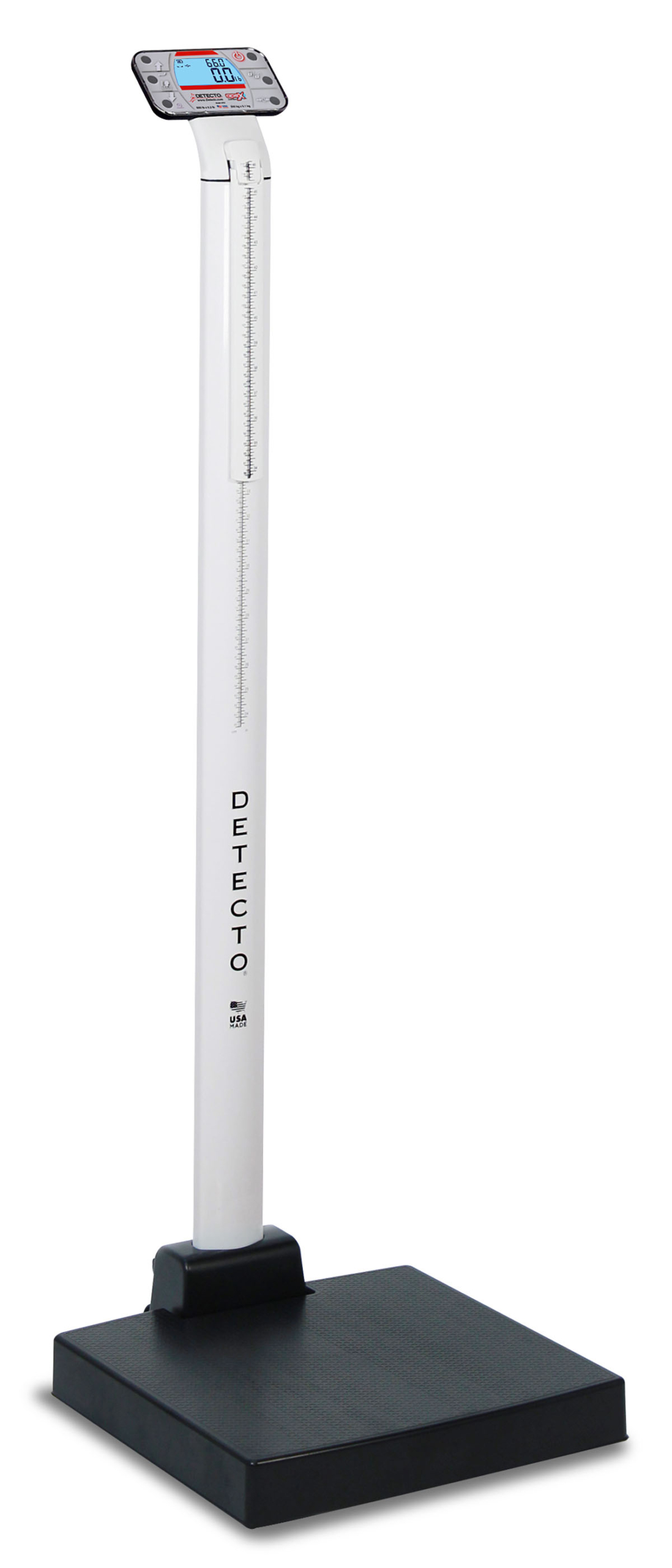 Detecto APEX Digital Clinical Scale Welch Allyn LXI Connectivity AC Adapter Mechanical Height Rod