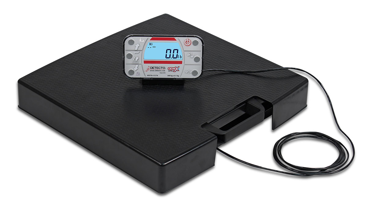 Detecto APEX Portable Scale Remote Indicator AC Adapter  600 lb x 0.2 lb / 300 kg x 0.1 kg
