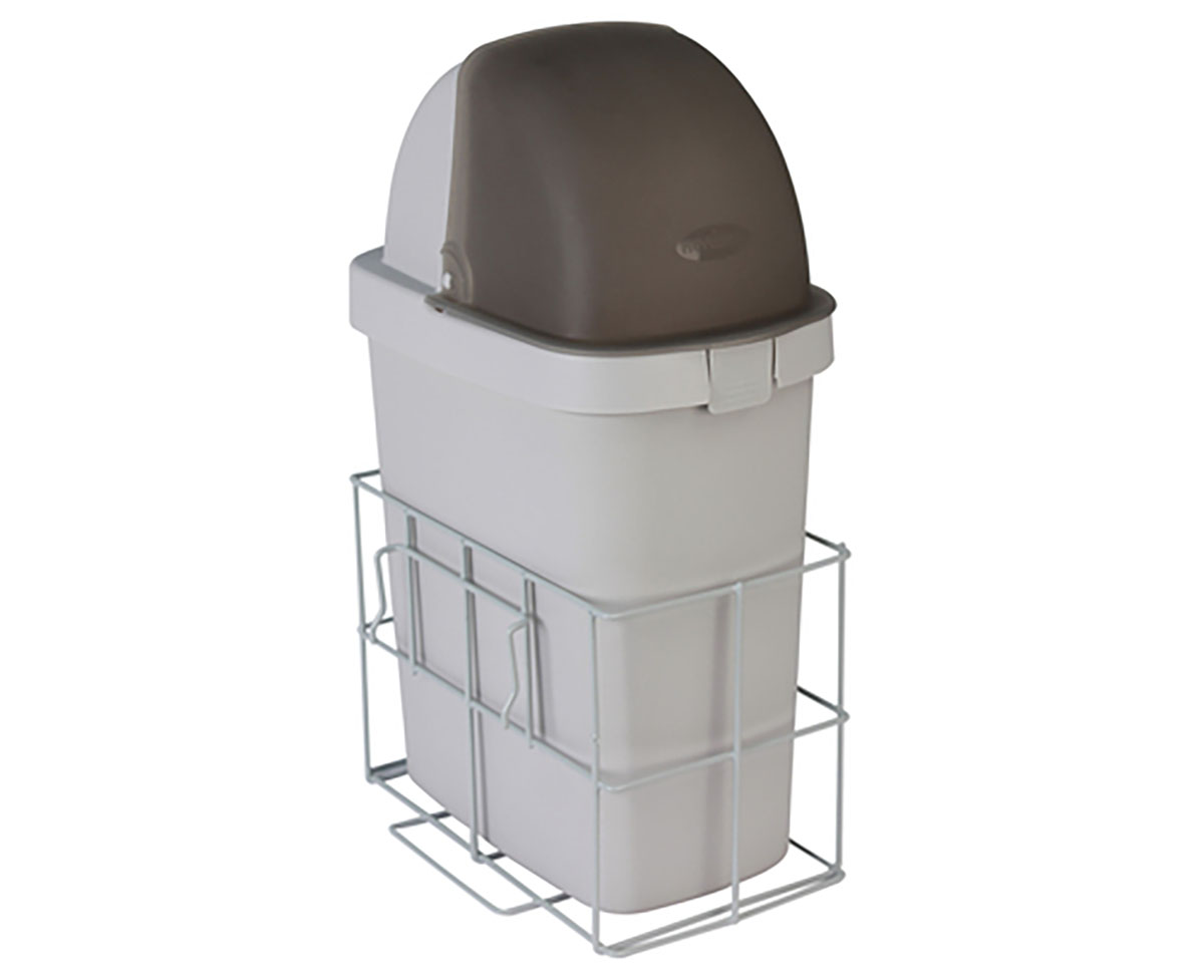 Detecto Waste Bin with Accessory Rail for Rescue Cart