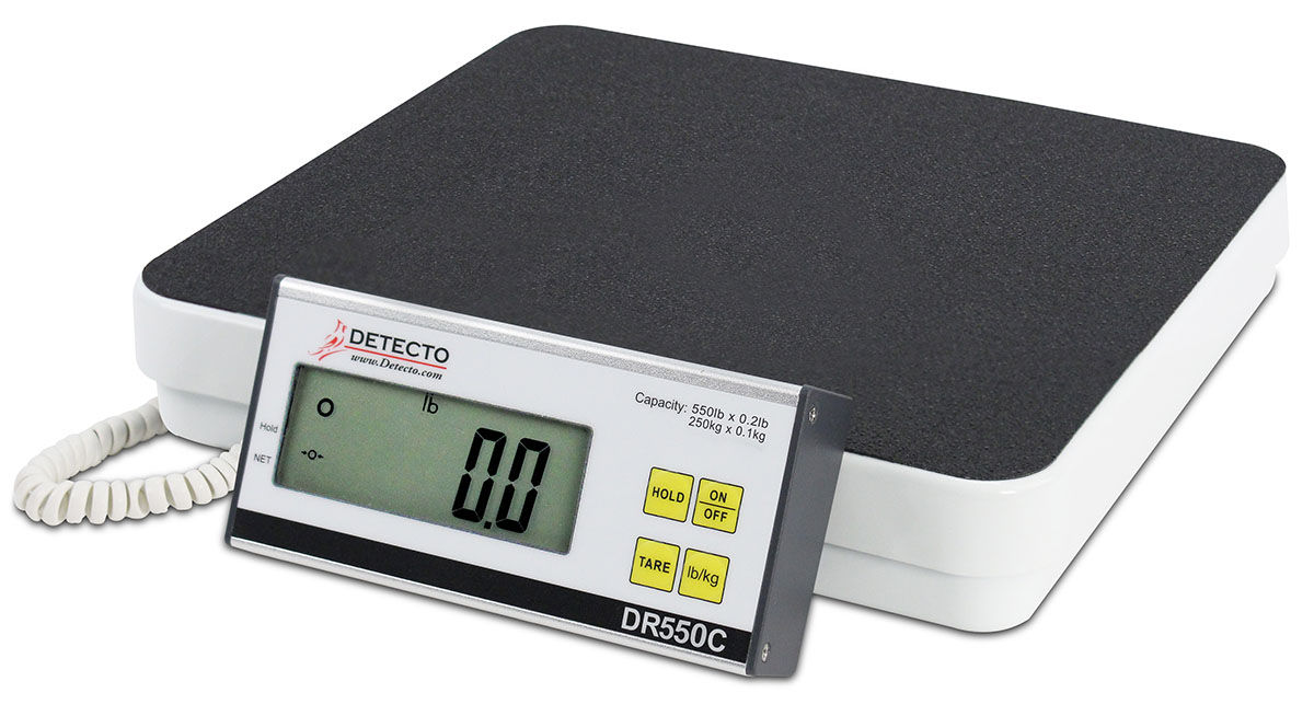 Detecto DR550C Healthcare Scale Digital 550 lb x .2 lb / 250 kg x .1 kg