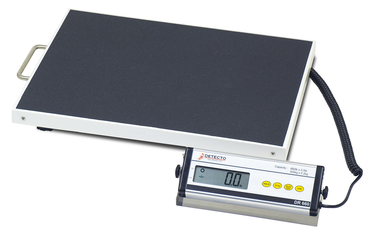 Detecto DR660 Healthcare Scale Digital 660 lb x .5 lb / 300 kg x .2 kg