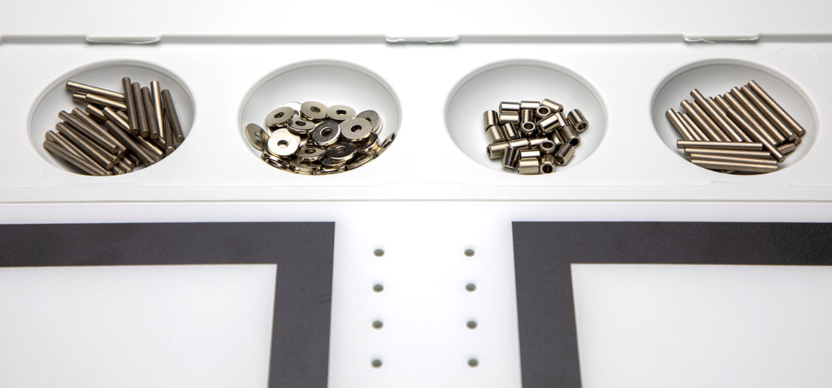 Manipulation and Dexterity Test - Purdue Pegboard Accessory - 25 collars 45 washers and 55 pins
